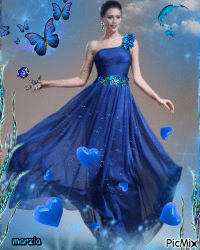 robe blue - Darmowy animowany GIF