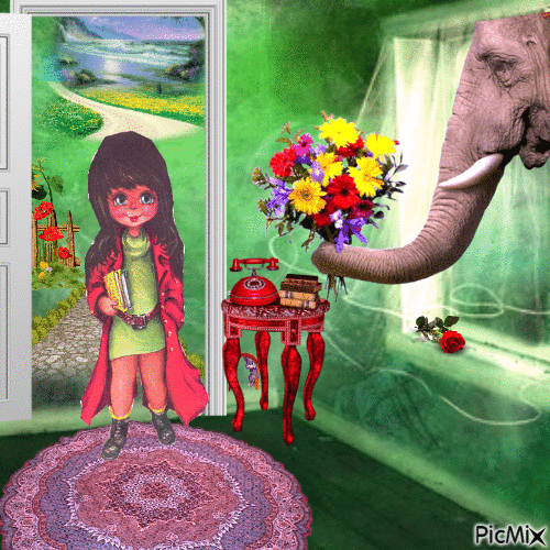 Bouquet in the room - Darmowy animowany GIF
