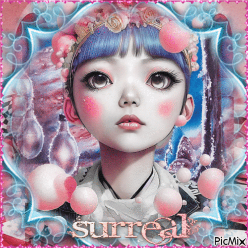 Fantasy girl surreal - GIF animé gratuit