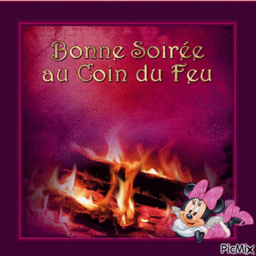 Minnie au coin du feu - Zdarma animovaný GIF