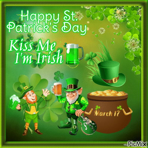 St. Patrick daay 2021 marc 17 - GIF animasi gratis