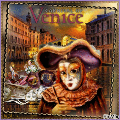 Karneval in Venedig - GIF animado grátis