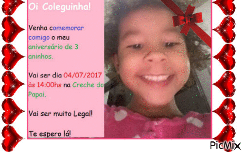 Convite de Aniversário Isabella - Бесплатный анимированный гифка