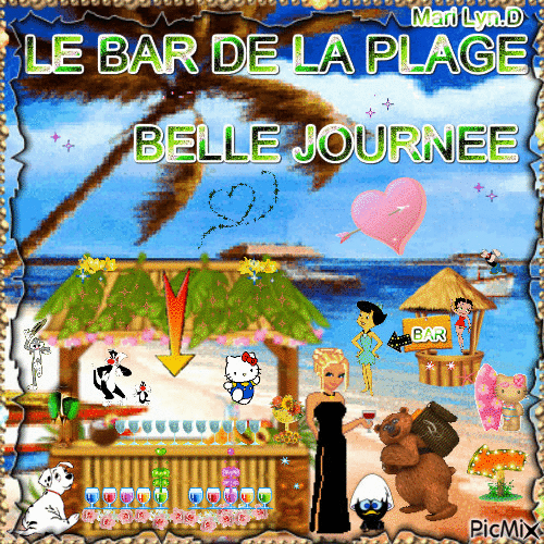 LE BAR DE LA PLAGE/MARY - GIF animé gratuit
