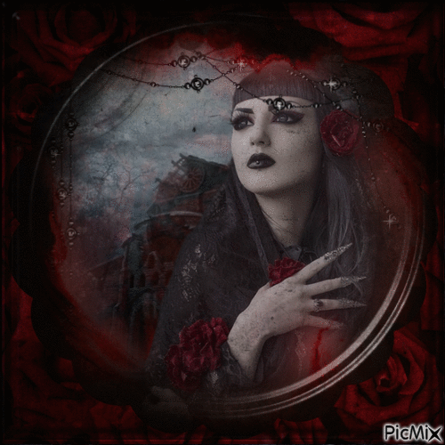 A Woman's Gothic Portrait - 免费动画 GIF