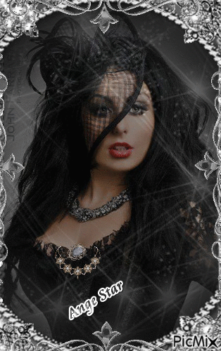 lady blackhair - Besplatni animirani GIF