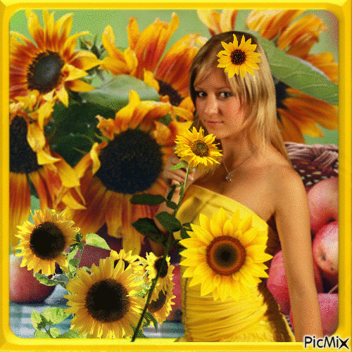 Tournesol, sunflower, Sonnenblume - GIF animé gratuit