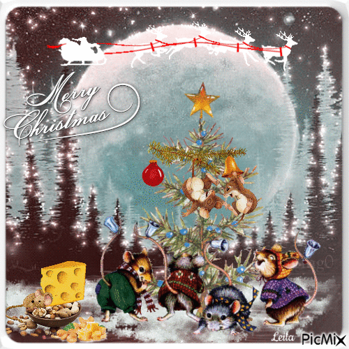 Merry Christmas. Muse family - Ilmainen animoitu GIF
