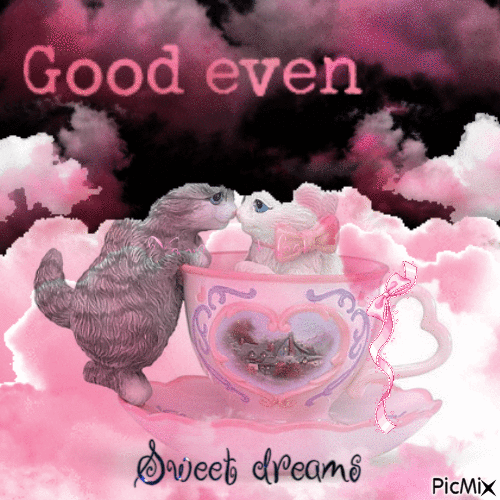 Good evening , sweet dreams - Безплатен анимиран GIF