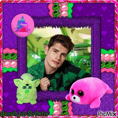 ♥Gregg Sulkin in Purple, Pink & Green♥ - Gratis animeret GIF