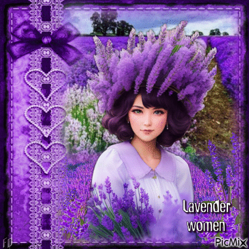 Lavendel Frau - Darmowy animowany GIF