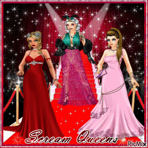 Red carpet second trio - Free animated GIF