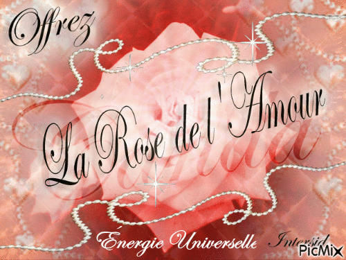 <3 La Rose de l'Amour <3 - Animovaný GIF zadarmo