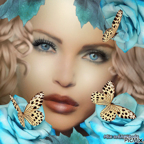 Papillons multicolores - GIF animé gratuit