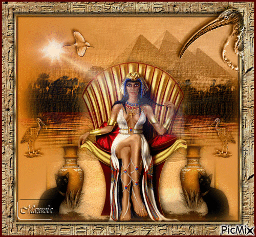 Cleopatra e gli ibis - Besplatni animirani GIF