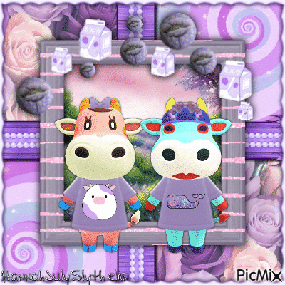 (♠)The Cutest Cows - Norma & Naomi(♠) - GIF animado grátis