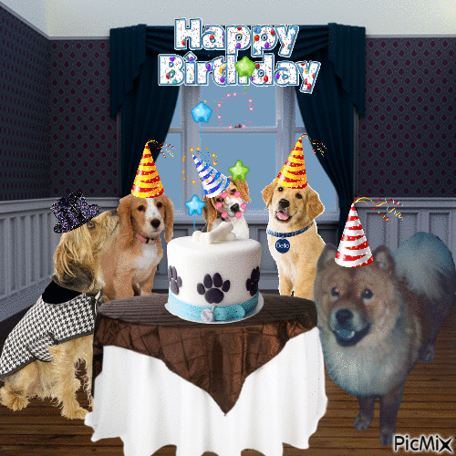 cumpleaños de mi mascota - Animovaný GIF zadarmo