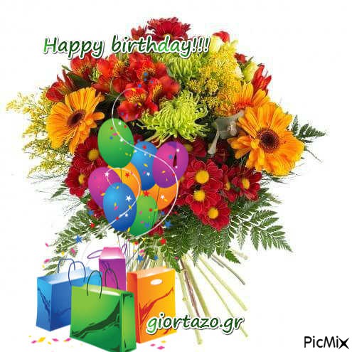 Happy birthday!!! - PNG gratuit