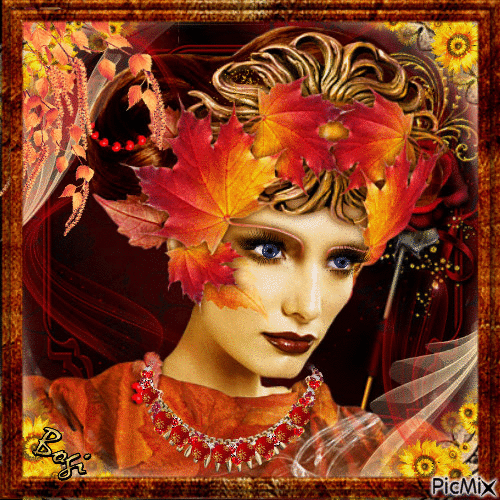 Lady Autumn... - Free animated GIF
