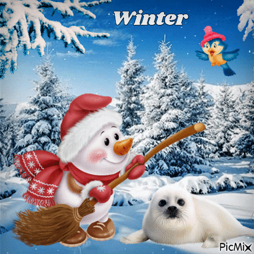 snowman - GIF animado gratis