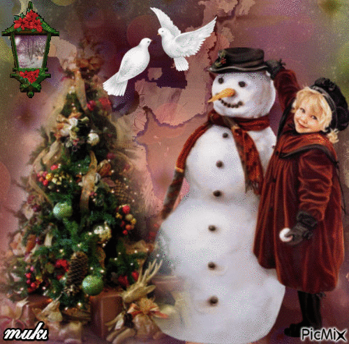 Merry Christmas friends! - Бесплатный анимированный гифка