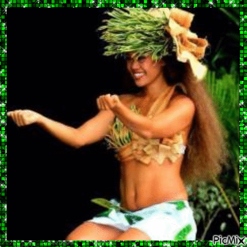 Danse Tahitienne - GIF animé gratuit