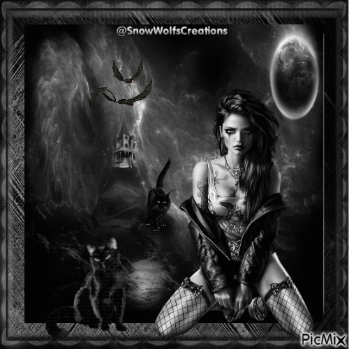 Gothic woman Dark Scene - Δωρεάν κινούμενο GIF