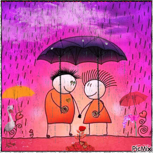 Cartoon love. - Darmowy animowany GIF