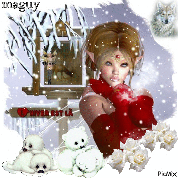♥ c'est vraiment l'hiver - Ingyenes animált GIF