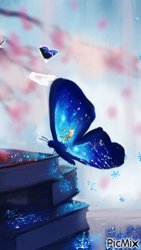 mariposas azules - GIF animado grátis