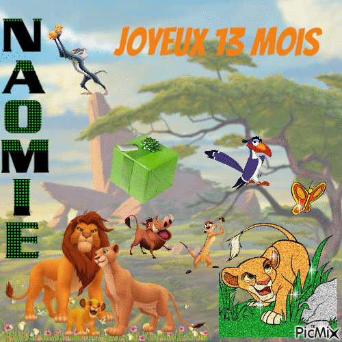 13 MOIS DE NAOMIE - Zdarma animovaný GIF