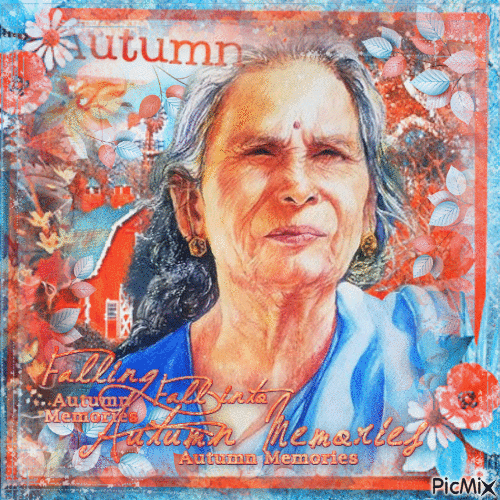 Autumn old woman memories - Gratis animeret GIF