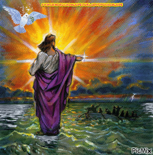 JESUS and the sea - Δωρεάν κινούμενο GIF