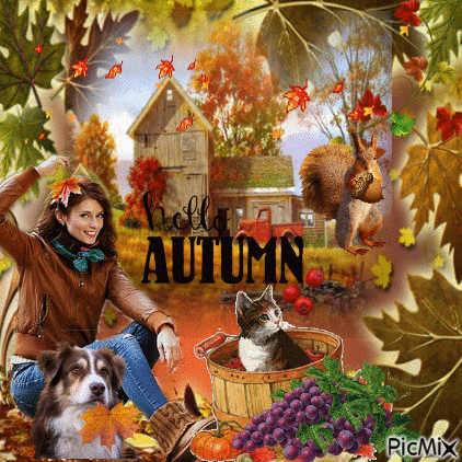 Hello Autumn ! - Besplatni animirani GIF