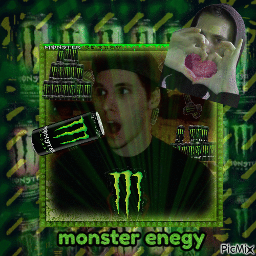 jerma like monster energy - Gratis animerad GIF