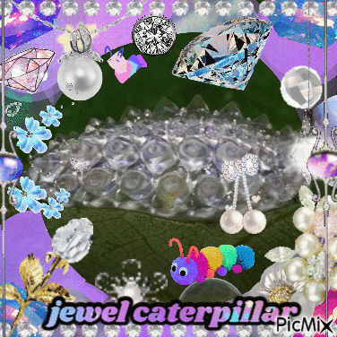 jewel caterpillar - Free animated GIF