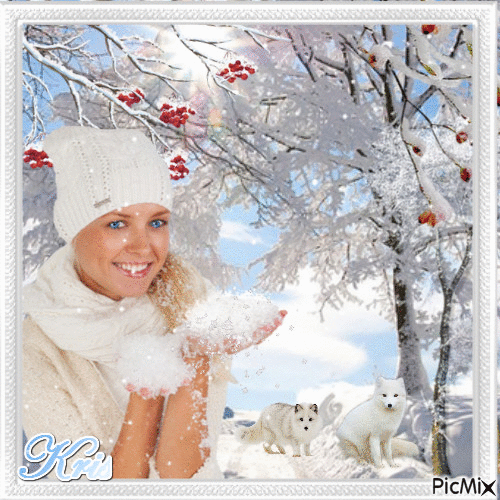 paysage d'hiver - Darmowy animowany GIF