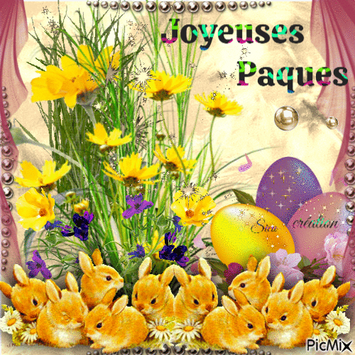 Joyeuses Pâques! - Animovaný GIF zadarmo