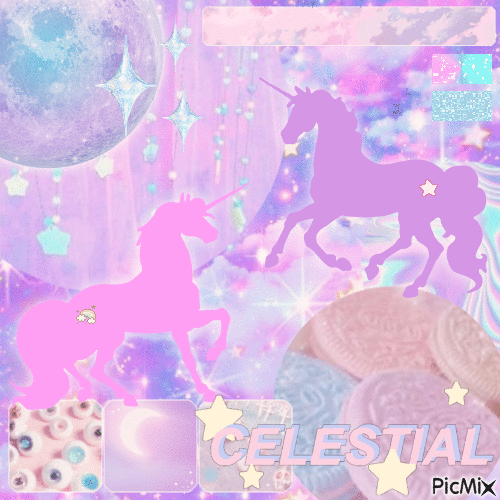 Pastel Space Unicorns - 無料のアニメーション GIF