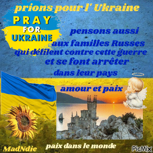 Ukraine et paix dans le monde - Darmowy animowany GIF