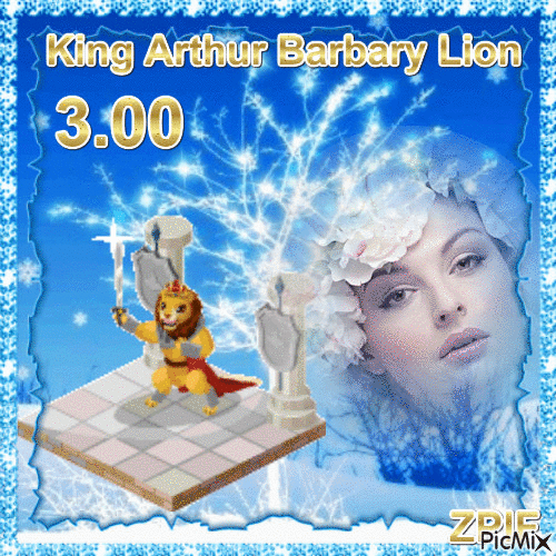 King Arthur Barbary Lion 3.00 - GIF animé gratuit