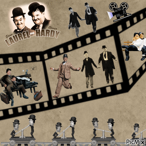Laurel and Hardy - Δωρεάν κινούμενο GIF