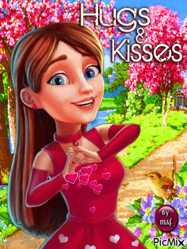 Hugs & Kisses - Free animated GIF