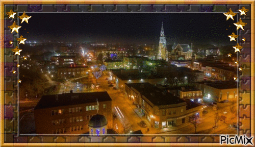 Ma ville la  nuit - 免费动画 GIF