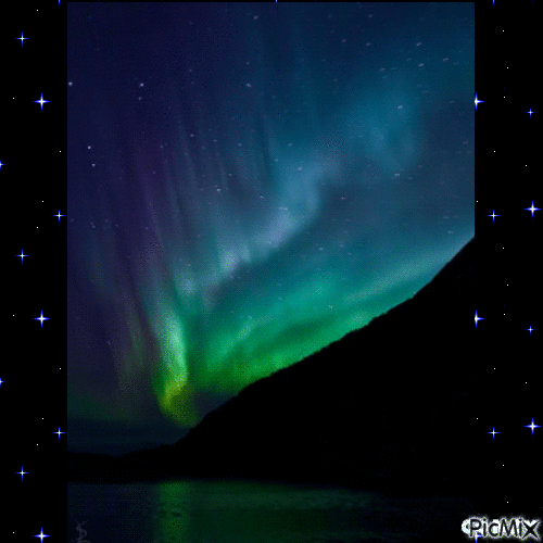 Aurora Boreal - GIF animasi gratis