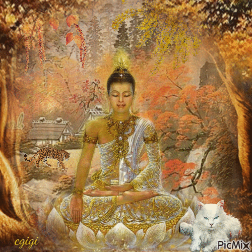 fantasy art... Energie Bouddha pour tous.. - 無料のアニメーション GIF