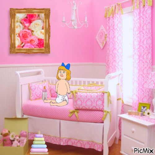 Baby in playroom - Free PNG