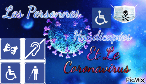 Les personnes handicapées et le Coronavirus - Безплатен анимиран GIF