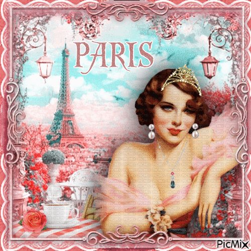 Femme fatale a Parigi - GIF animé gratuit