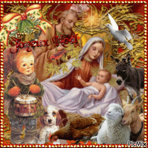 Merry Christmas - Nativity - GIF animé gratuit